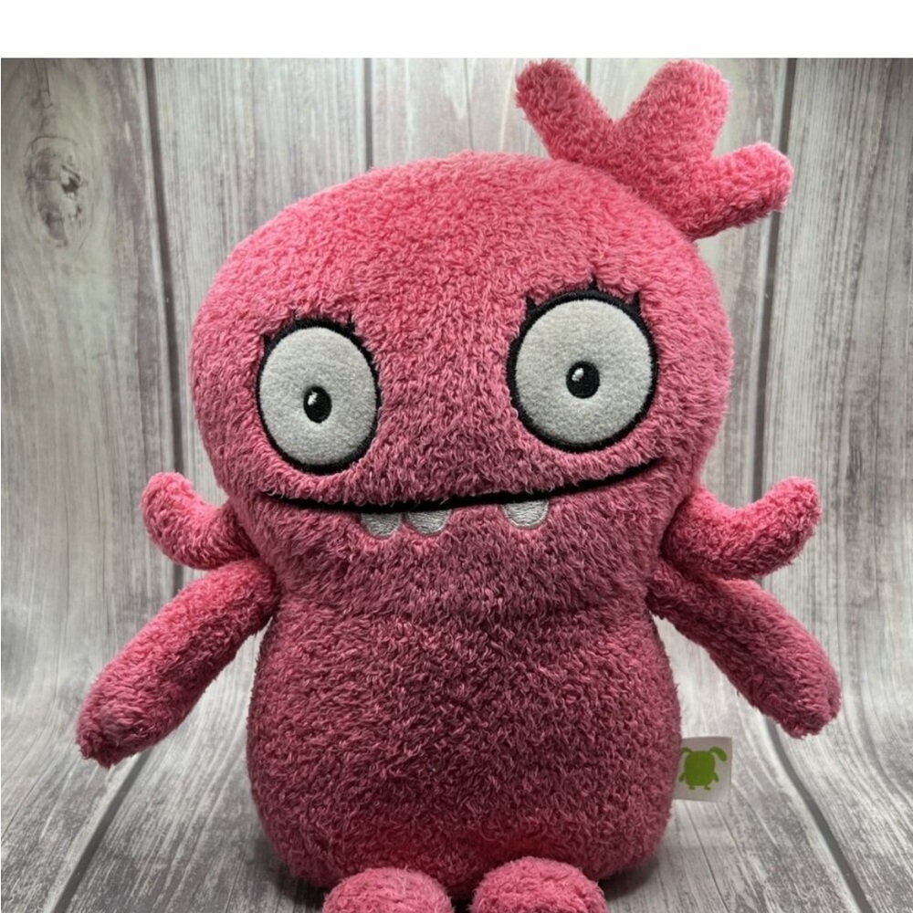 Two Ugly Doll- Moxie -blue and pink 9 Inch Plush- YoursTruly Weighted Beanbottom